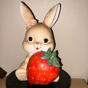 Cute Girl Bunny with Strawberry